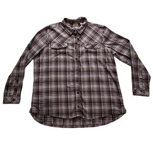 LL Bean Organic Cotton Flannel Shirt Plaid Casual Workwear Men’s XL